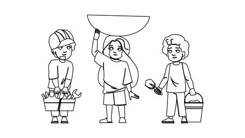 Exploitation child labor stop vector Stock Illustration
