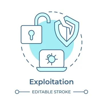Exploitation soft blue concept icon 스톡 일러스트