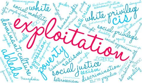 Exploitation Word Cloud Stock-Illustration
