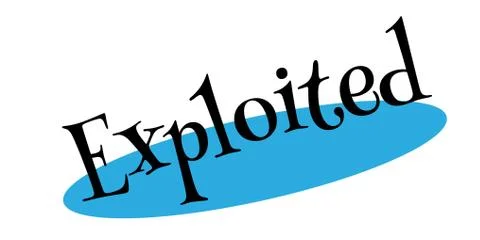 Exploited rubber stamp Stock Illustration