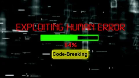 Exploiting human error code breaking progress bar Stock Photos