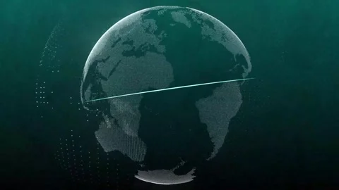 Exploration of abstract global connections through digital animation Stock Footage 320391858