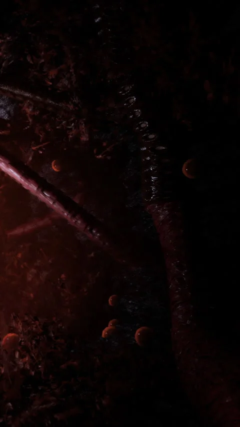 Exploration of an alien landscape with unusual structures and floating objects 库存影片 332212186