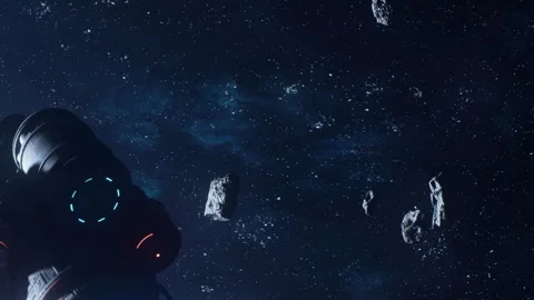 Exploration of asteroids in distant space during an interstellar mission 스톡 동영상 344061777