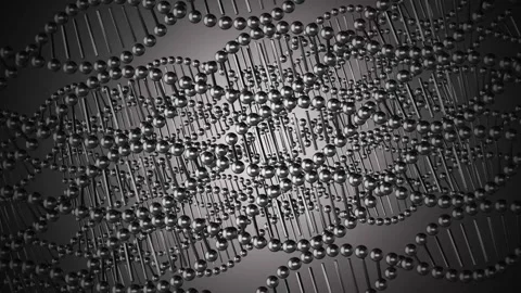 Exploration of black and silver abstract DNA structure in a modern design s.. Video stock 332846633