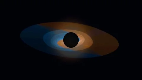 Exploration of a black hole with swirling light in the background Stock Footage 337234285