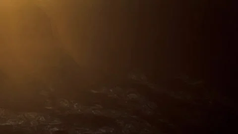 Exploration of a distant landscape on an alien world during sunset Stock Footage 340997740