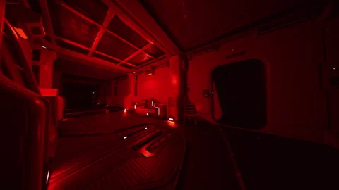 Exploration environment featuring tense atmospheres and advanced technology Stock Footage 334330874