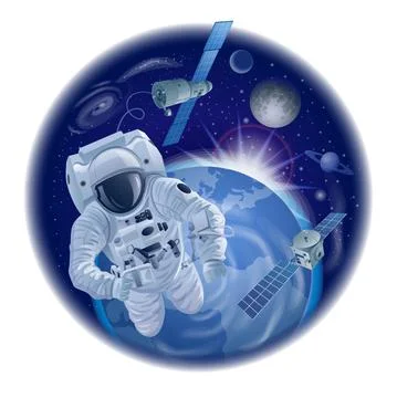 Exploration of the galaxy and space Stock Illustration
