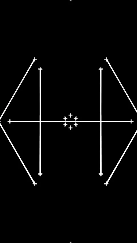 Exploration of Geometric Design Featuring Intersecting Lines, Nodes, and Stock Footage 288577372