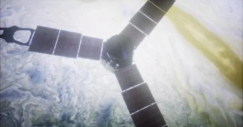 Exploration of Jupiter atmosphere by the Juno spacecraft Stock Illustration