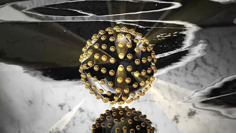 Exploration of molecular structure with intricate designs and reflections i.. Stock Footage 313819170