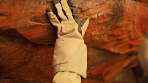 Exploration of outer space in advanced astronaut suit during mission Stock Footage 287875564