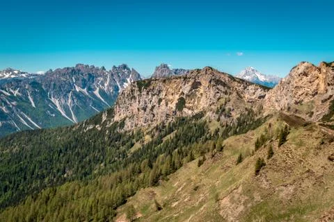 Exploration spring day in the beautiful Carnic Alps, Friuli-Venezia Giulia, I Stock Photos