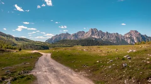 Exploration spring day in the beautiful Carnic Alps, Friuli-Venezia Giulia, I Stock Photos
