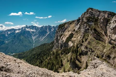 Exploration spring day in the beautiful Carnic Alps, Friuli-Venezia Giulia, I Foto stock
