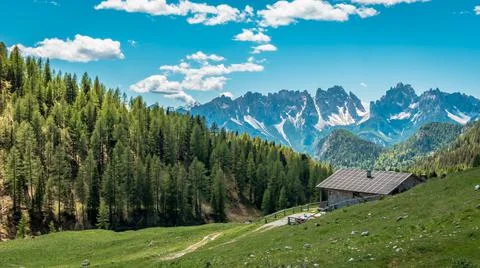 Exploration spring day in the beautiful Carnic Alps, Friuli-Venezia Giulia, I Stock Photos
