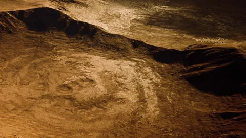 Exploration of surface patterns on an extraterrestrial landscape in detail Stock Footage 341006030
