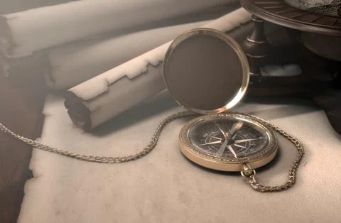 Exploration Table Stock Illustration