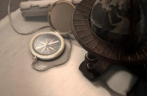 Exploration Table Stock Illustration