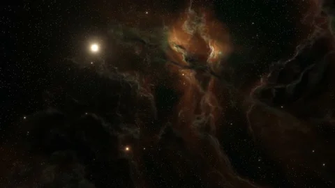 Exploration through outer space towards glowing milky way galaxy,8K video Stock Footage 219979705