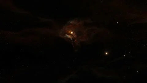 Exploration through outer space towards glowing nebula,8k video Stock Footage 219979917