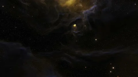 Exploration through outer space towards glowing milky way galaxy Stock Footage 220905722