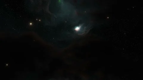 Exploration through outer space towards glowing milky way galaxy Stock Footage 220905827