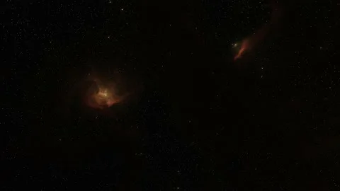 Exploration through outer space towards glowing milky way galaxy Stock Footage 220906037