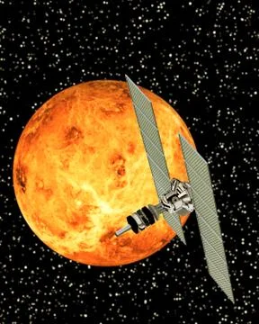 Exploration of venus Stock Illustration
