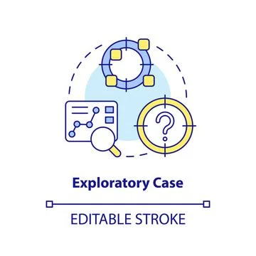 Exploratory case concept icon Stock Illustration