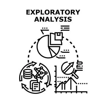 Exploratory data analysis for business insights and discovery Stock Illustration
