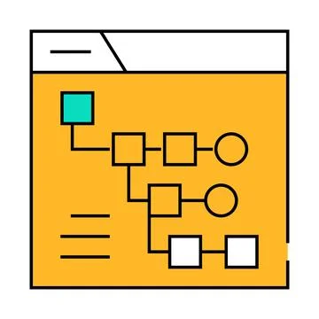 Exploratory data analysis icon color illustration Stock Illustration