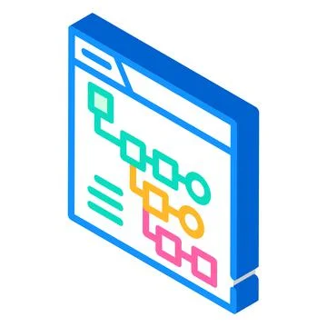 Exploratory data analysis isometric icon vector illustration イラスト素材