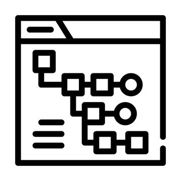Exploratory data analysis line icon vector illustration Stock Illustration