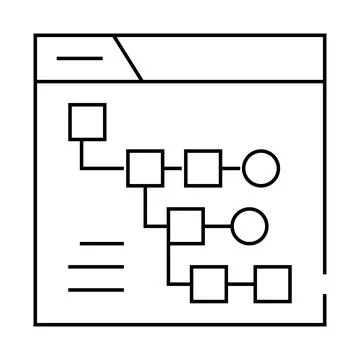 Exploratory data analysis line icon vector illustration Stock Illustration