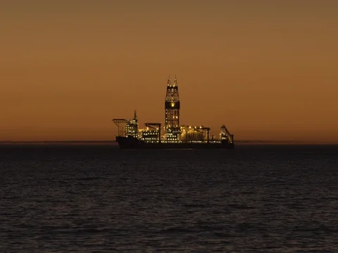Exploratory Gas Ship Stock Footage 75663870