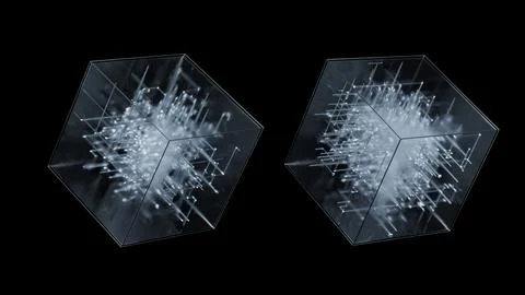 Explore Abstract Geometric Cubes Featuring Intricate Patterns and Textures in Illustrazione stock
