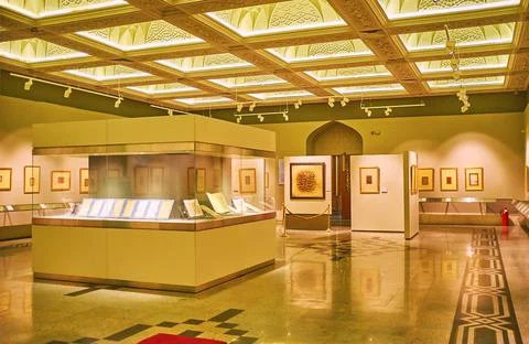 Explore ancient calligraphy in Malek museum, on October 10 in Tehran, Iran 写真素材
