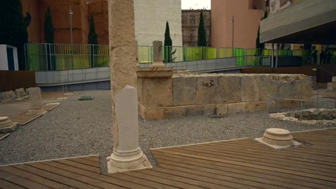 Explore ancient ruins in Cartagena Spain during April 2025 Stock Footage 317519469