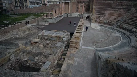 Explore ancient ruins in Cartagena Spain during April 2025 Stock Footage 317519476