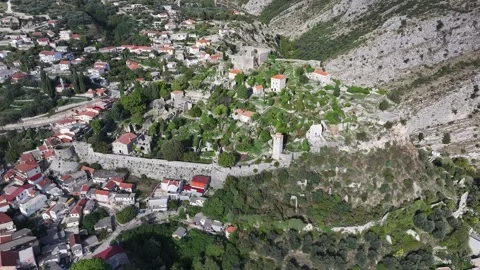 Explore the ancient ruins of Stari Bar and the stunning views of Montenegro's Video stock 287797837