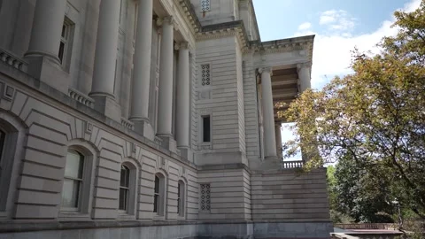 Explore the Architecture of the Kentucky State Capitol in Frankfort Stock Footage 308322317