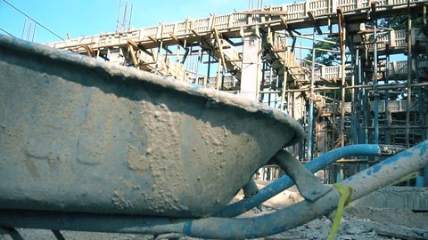 Explore the area under construction. In the private office area. Video stock 98779638