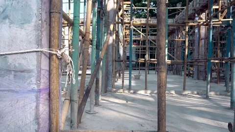 Explore the area under construction. In the private office area. Stock Footage 98779667