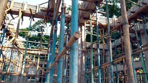 Explore the area under construction. In the private office area. Video stock 98779712