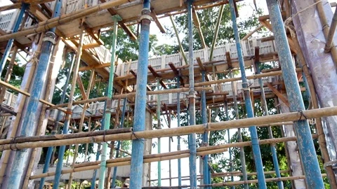 Explore the area under construction. In the private office area. Stock Footage 98779722