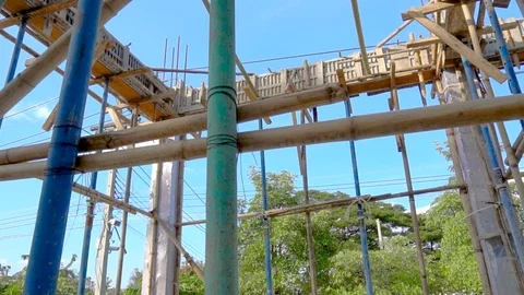 Explore the area under construction. In the private office area. Video stock 98779833