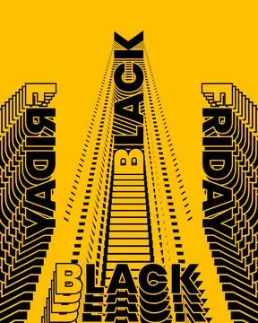 Explore the artistry of design as yellow and black elements seamlessly Stock Illustration