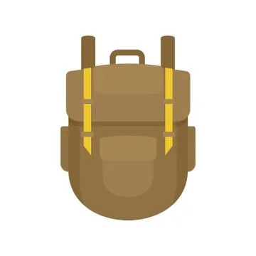 Explore backpack icon, flat style イラスト素材